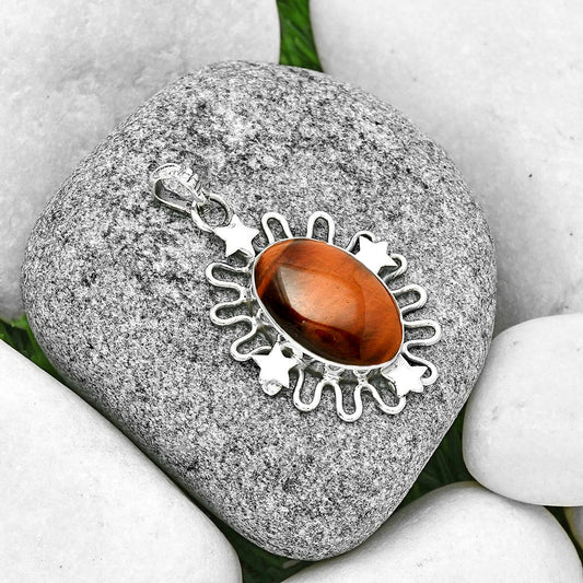 Star - Natural Red Tiger Eye Pendant P-1454 SDP131420
