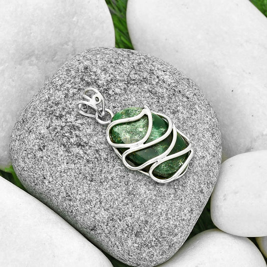 Natural Green Fuchsite Pendant P-1561 SDP131438