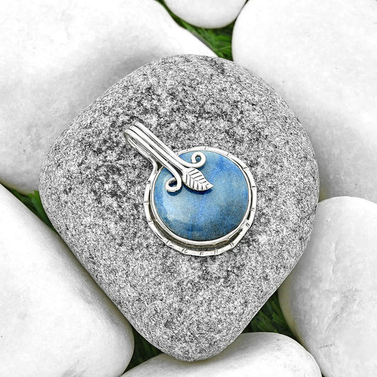 Natural Dumortierite Quartz Pendant P-1643 SDP131517