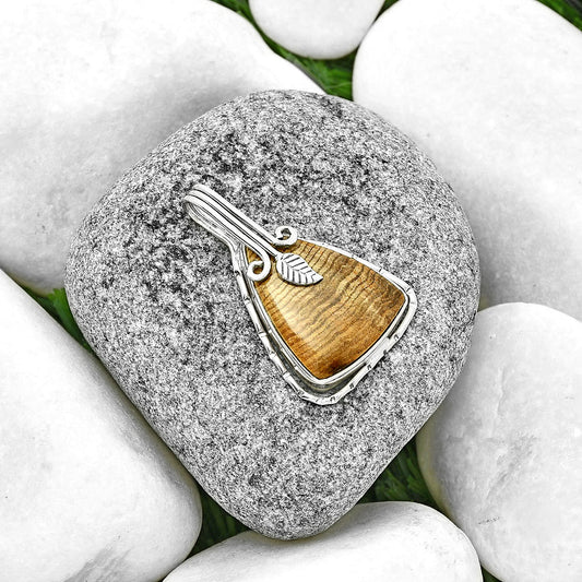 Natural Petrified Wood Pendant P-1643 SDP131528