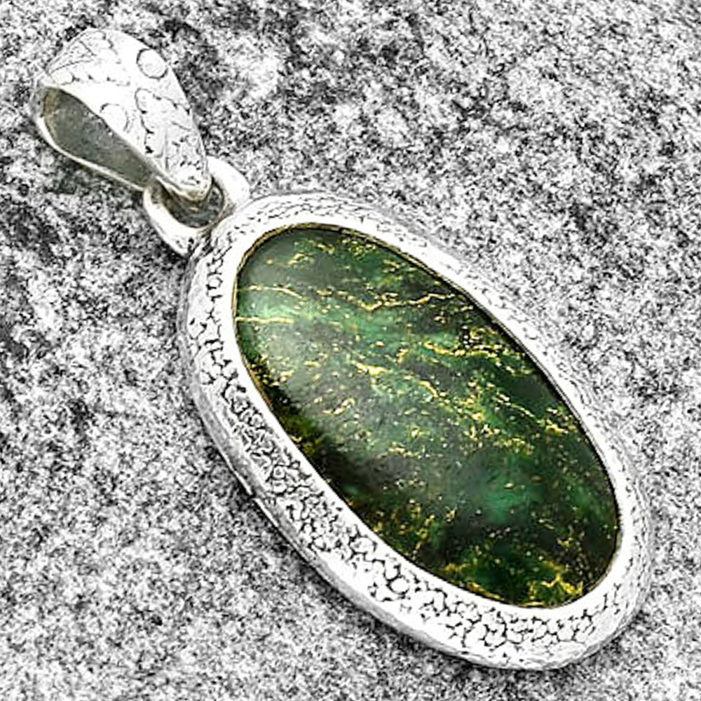 Natural Green Fuchsite Pendant P-1538 SDP131702