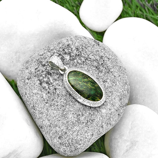 Natural Green Fuchsite Pendant P-1538 SDP131702