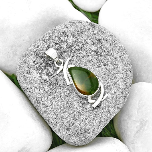 Natural Chrome Chalcedony Pendant P-1428 SDP131733