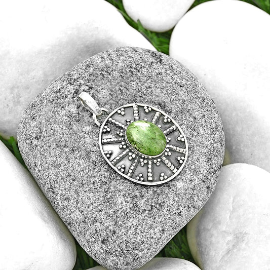 Natural Larsonite Jasper Pendant P-1465 SDP131747