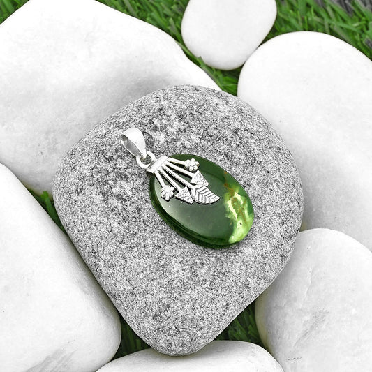 Natural Chrome Chalcedony Pendant P-1647 SDP131751