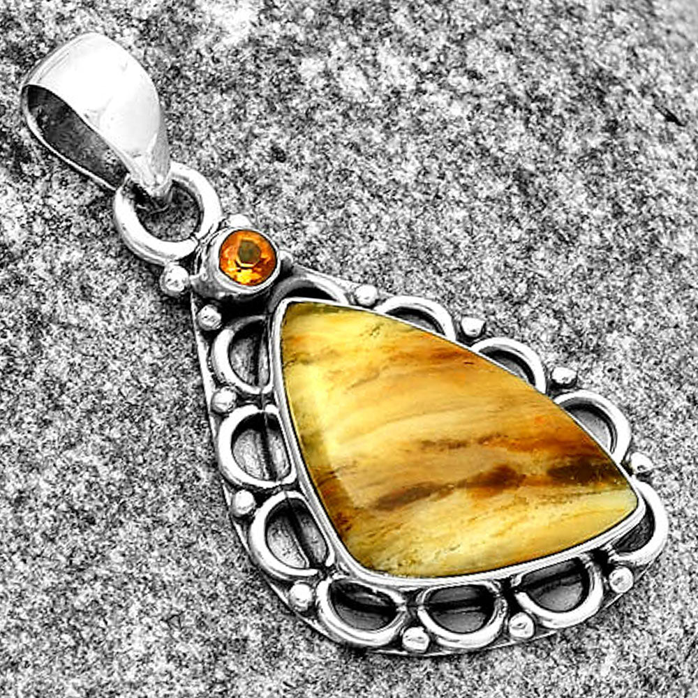 Natural Candy Opal & Citrine Pendant P-1080 SDP131775