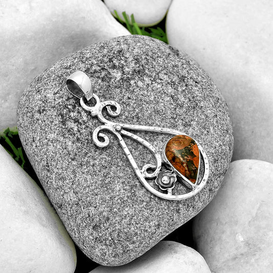 Natural Poppy Jasper Pendant P-1714 SDP131882