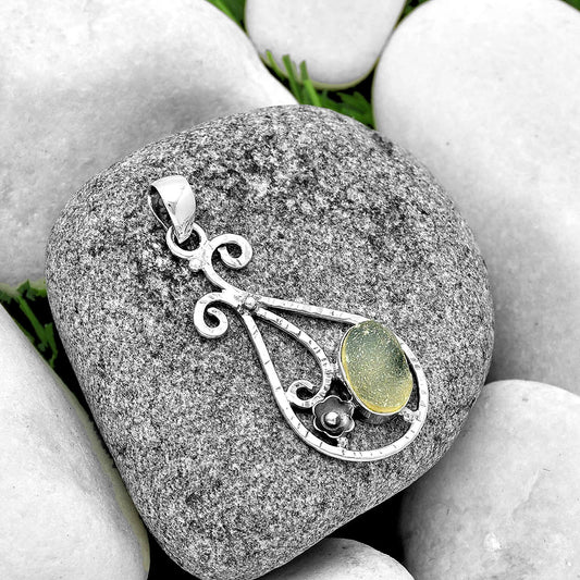 White Titanium Druzy Pendant P-1714 SDP131885