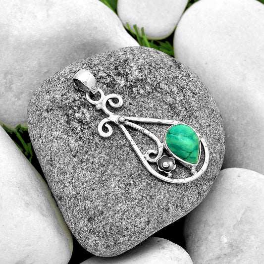 Natural Turquoise Magnesite Pendant P-1714 SDP131886