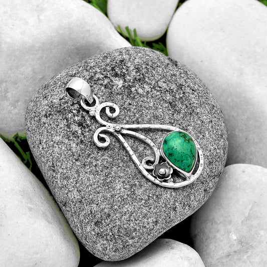 Natural Turquoise Magnesite Pendant P-1714 SDP131889