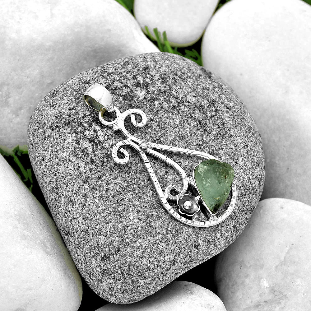 Natural Aquamarine Rough - Brazil Pendant P-1714 SDP131890