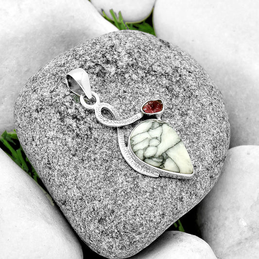 Pinolith Stone & Pink Tourmaline Rough Pendant P-1111 SDP132008