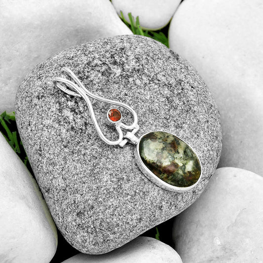 Natural Russian Eudialyte & Garnet Pendant P-1542 SDP132093