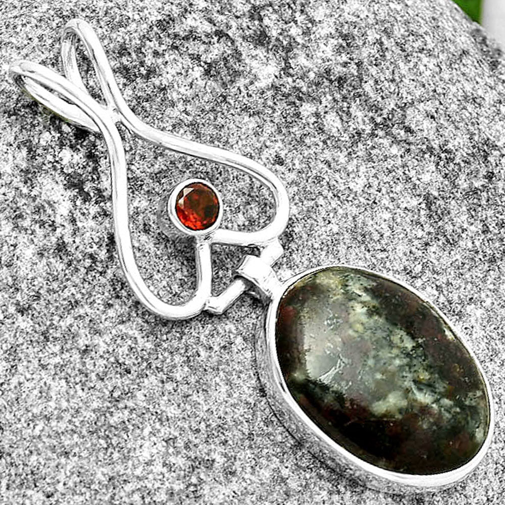 Natural Russian Eudialyte & Garnet Pendant P-1542 SDP132100
