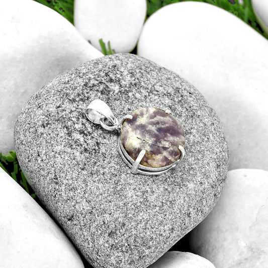 Natural Purple Lepidolite Pendant P-1013 SDP132115