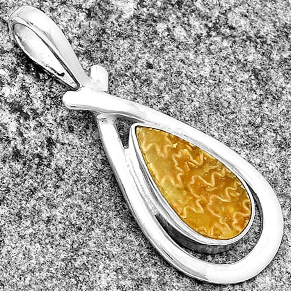 Natural Sutured Ammonite - Madagascar Pendant P-1314 SDP132222