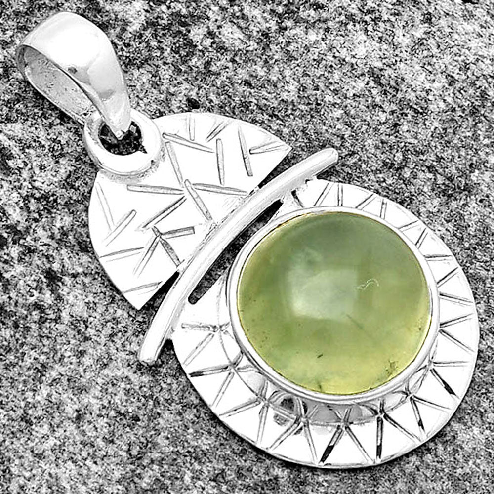 Natural Prehnite Pendant P-1191 SDP132377