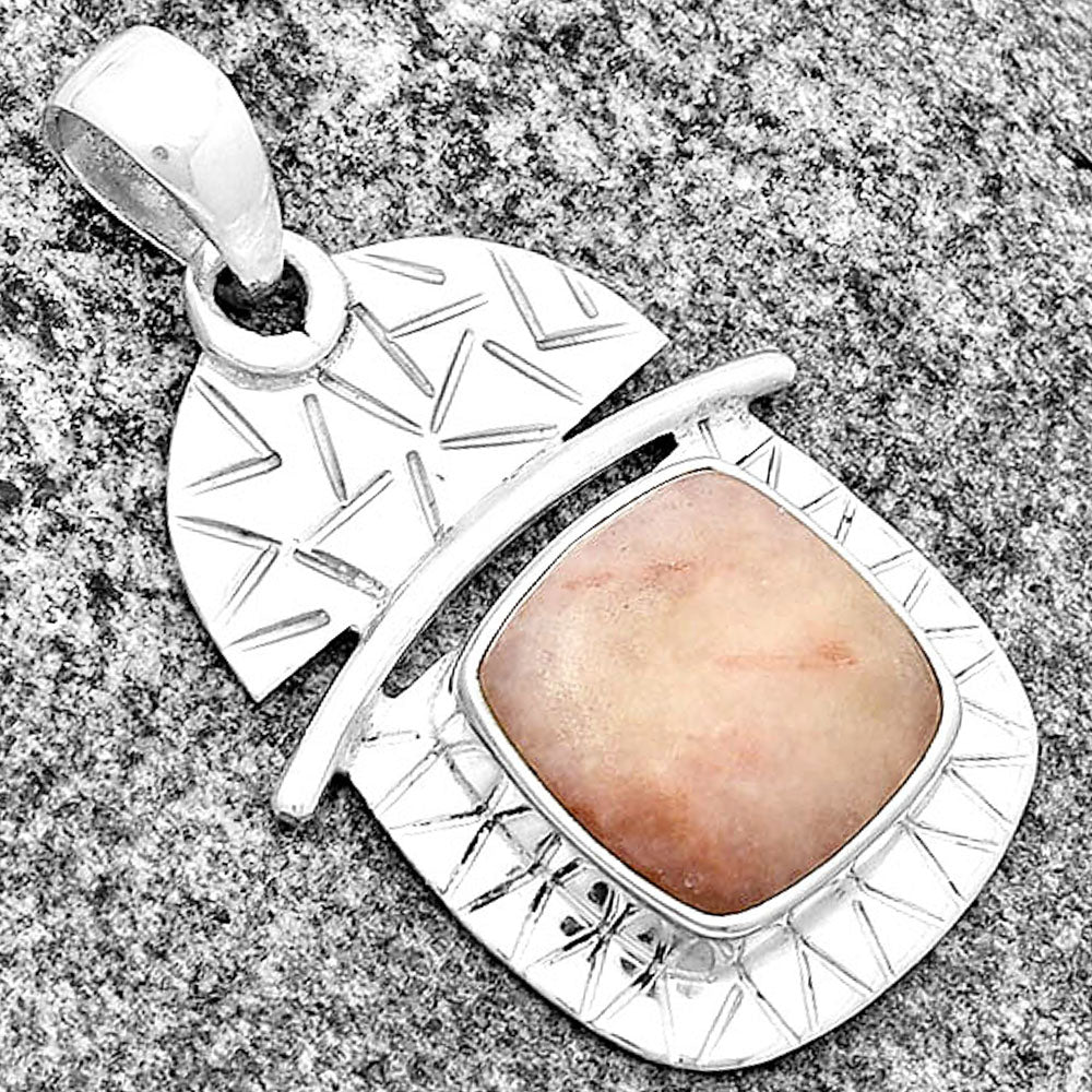 Natural Pink Scolecite Pendant P-1191 SDP132387