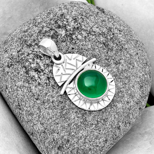 Natural Green Onyx Pendant P-1191 SDP132395