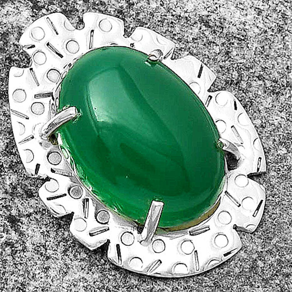 Natural Green Onyx Pendant P-1292 SDP132410