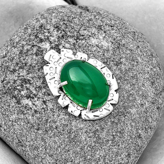 Natural Green Onyx Pendant P-1292 SDP132436