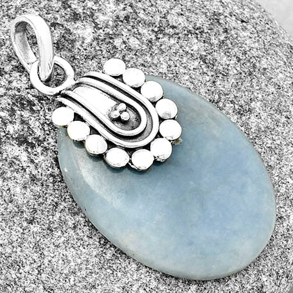 Natural Angelite Pendant P-1599 SDP132483