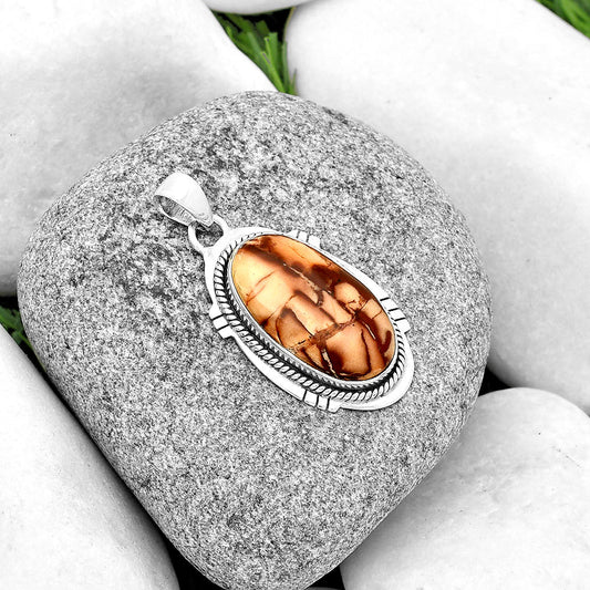 Natural Indian Paint Gemstone Pendant P-1463 SDP132512