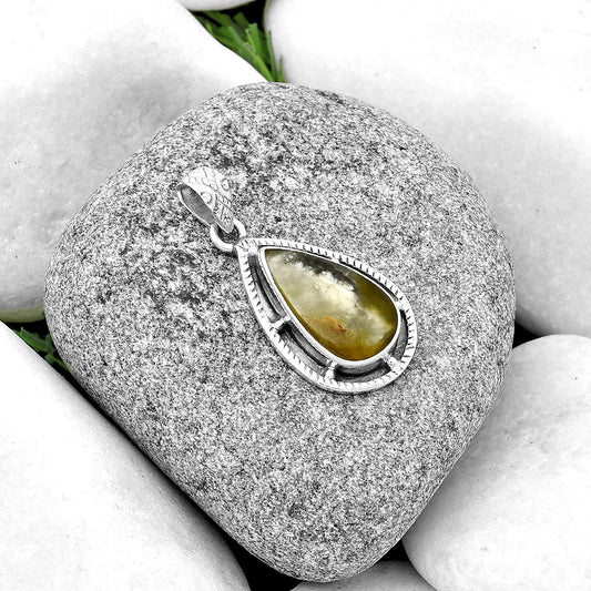 Natural Australian Prehnite Pendant P-1495 SDP132638