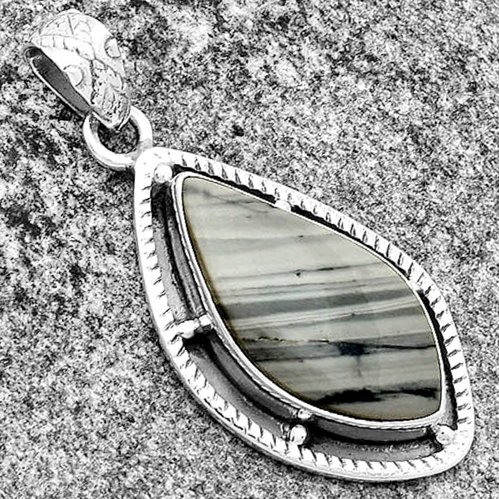 Natural Picasso Jasper Pendant P-1495 SDP132661