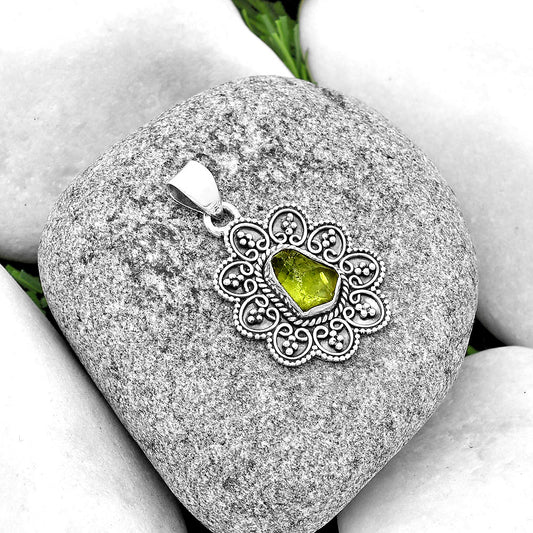 Green Apatite Rough - Madagascar Pendant P-1214 SDP132672