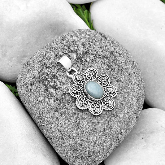 Natural Angelite Pendant P-1214 SDP132690