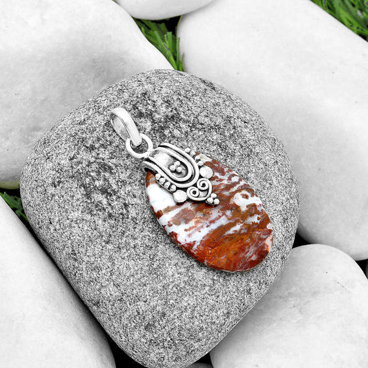 Natural Red Moss Agate Pendant P-1313 SDP132863