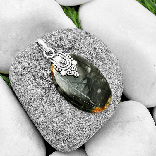 Natural Picasso Jasper Pendant P-1313 SDP132880