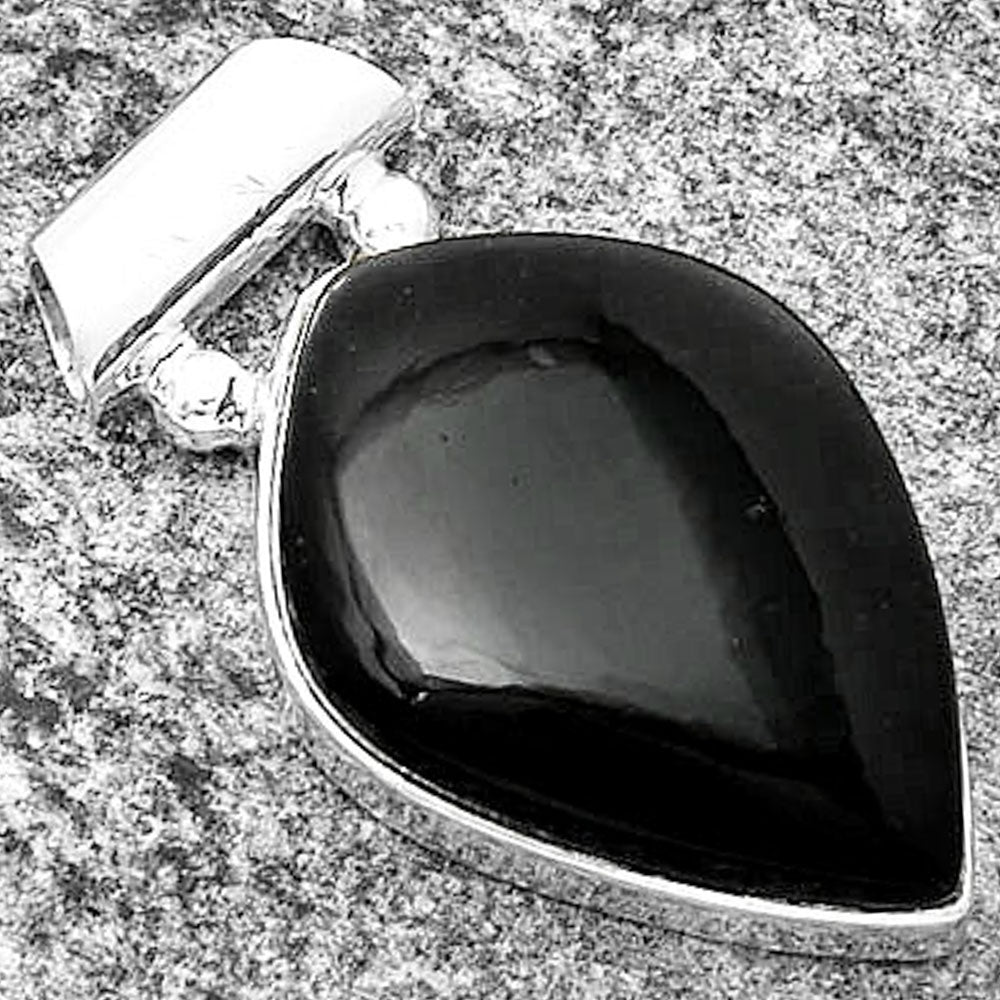 Natural Tektite Cab - Greek Pendant P-1259 SDP132920