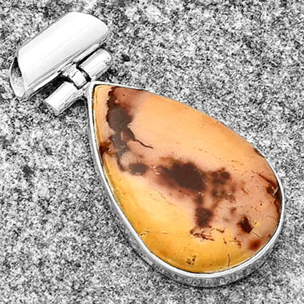 Natural Indian Paint Gemstone Pendant P-1621 SDP133022