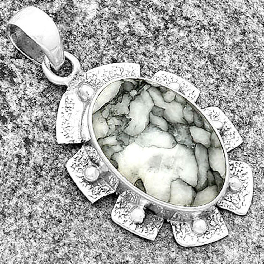 Natural Pinolith Stone Pendant P-1485 SDP133073