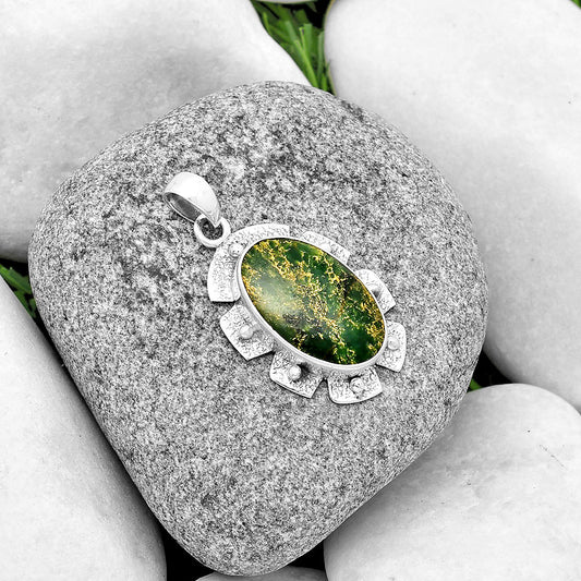 Natural Green Fuchsite Pendant P-1485 SDP133086