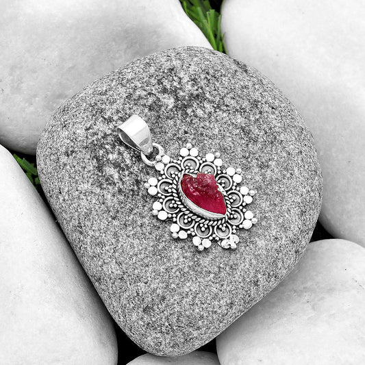 Natural Pink Tourmaline Rough Pendant P-1613 SDP133143