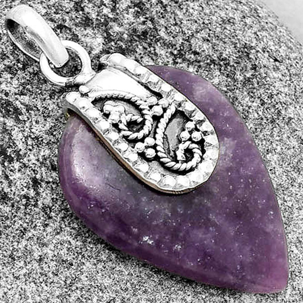 Natural Purple Lepidolite Pendant P-1313 SDP133168