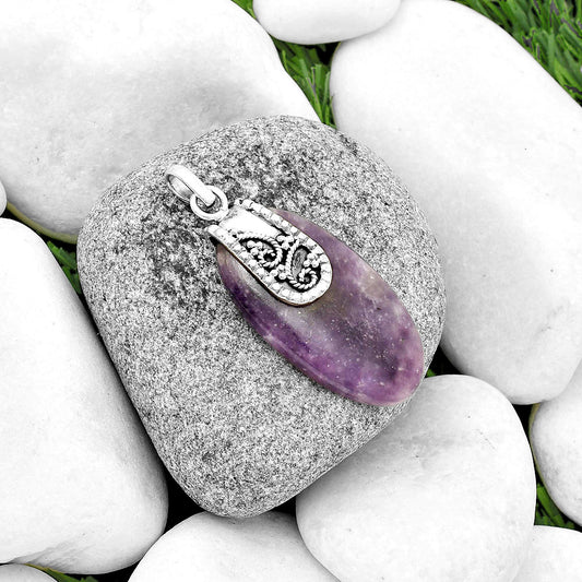 Natural Purple Lepidolite Pendant P-1313 SDP133180