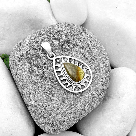 Natural Australian Prehnite Pendant P-1147 SDP133391