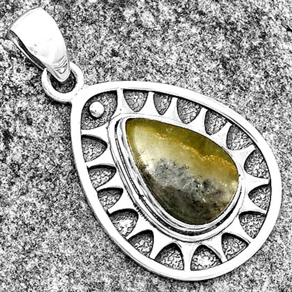 Natural Australian Prehnite Pendant P-1147 SDP133396