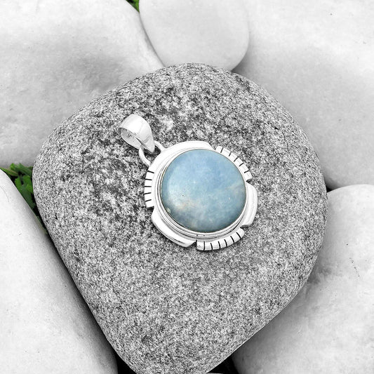 Natural Angelite Pendant P-1179 SDP133457
