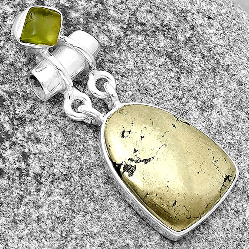 Apache Gold Healer's Gold & Peridot Rough Pendant P-1276 SDP133602