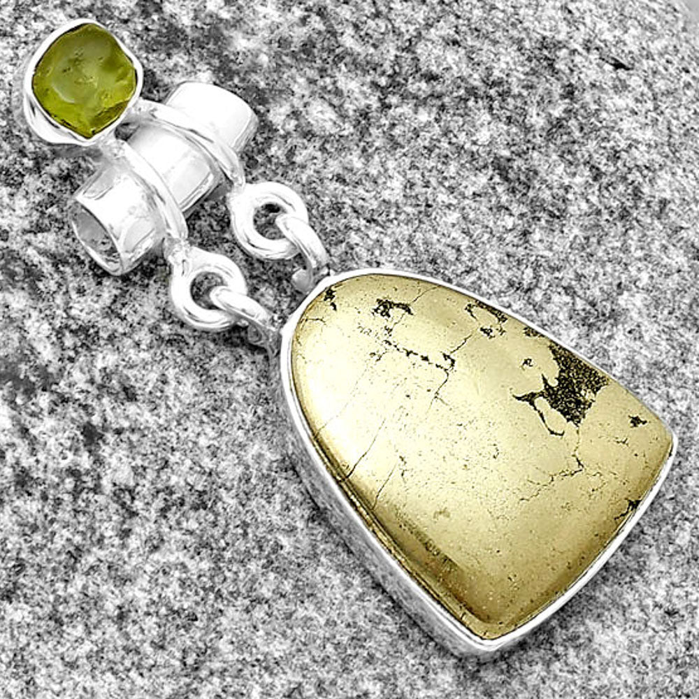 Apache Gold Healer's Gold & Peridot Rough Pendant P-1276 SDP133611