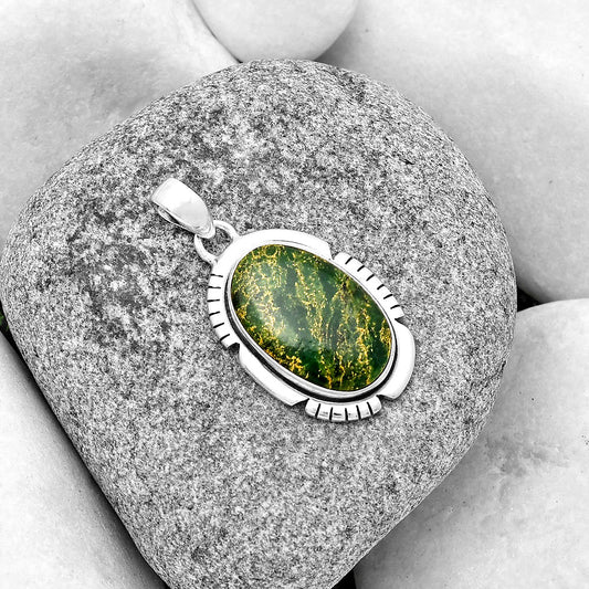 Natural Green Fuchsite Pendant P-1179 SDP134307