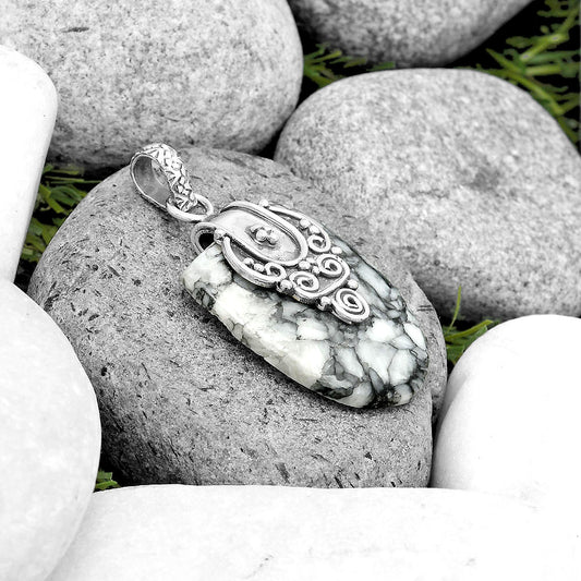 Natural Pinolith Stone Pendant P-1313 SDP134456