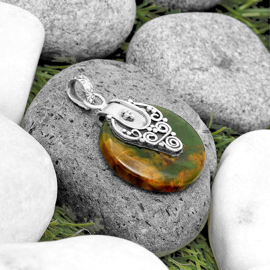 Natural Chrome Chalcedony Pendant P-1313 SDP134472