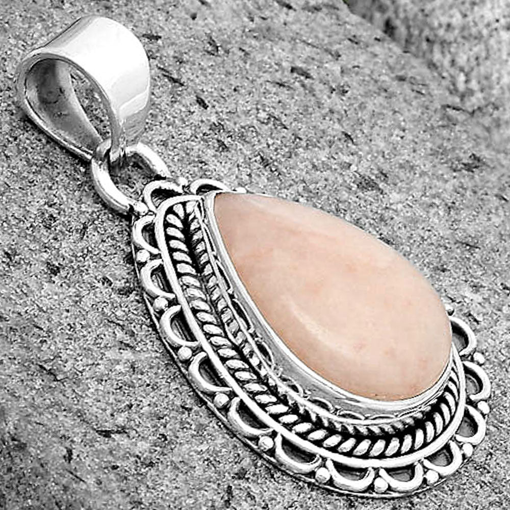Natural Pink Scolecite Pendant P-1214 SDP134495