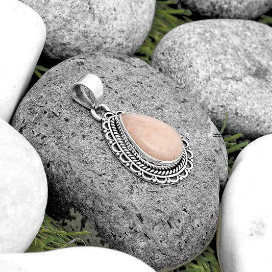 Natural Pink Scolecite Pendant P-1214 SDP134495